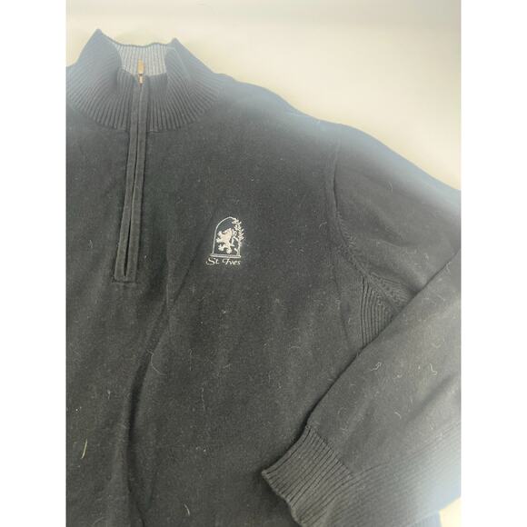 Weatherproof Sweater Mens Large Black ¼ Zip Pullover Normcore Long Sleeve Dressy - Picture 7 of 8